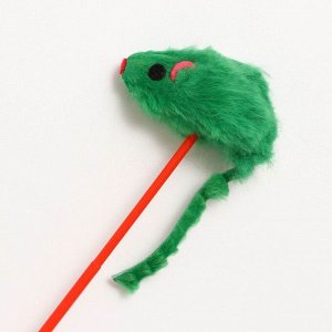 Дразнилка "Мышь на палочке", зелёная