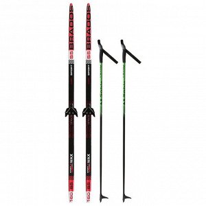 Комплект лыжный: пластиковые лыжи 160 см без насечек, стеклопластиковые палки 120 см, крепления NN75 мм «БРЕНД ЦСТ», цвета микс