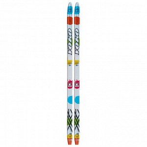 Лыжи пластиковые, 120 см, с насечкой, цвета МИКС