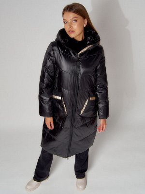 MTFORCE Пальто утепленное зимнее женское  бежевого цвета 442155B