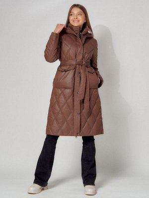 Пальто утепленное стеганое зимнее женское   448602TK