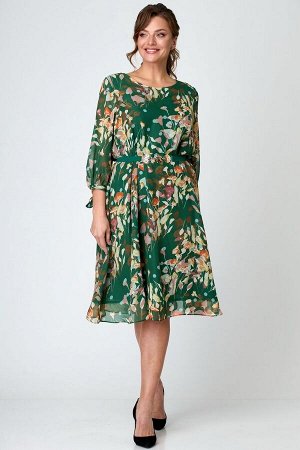 Платье / Michel chic 2049 зеленый+цветы