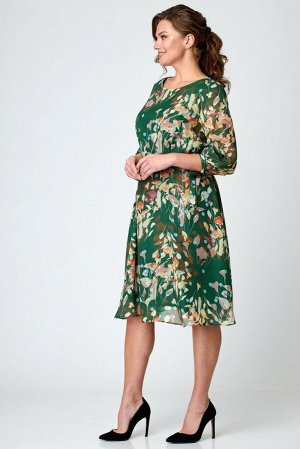 Платье / Michel chic 2049 зеленый+цветы