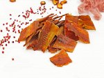 Янтарная рыбка с перцем кусочками.