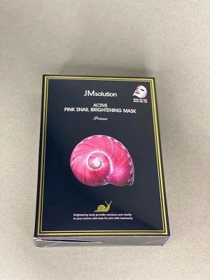 JMsolution Active Pink Snail Brightening Mask Prime Ультратонкая маска с муцином улитки