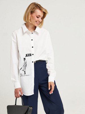 Рубашка (631/белый/черный)