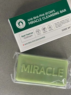 Some By Mi AHA-BHA-PHA 30 Days Miracle Cleansing Bar Очищающее мыло для проблемной кожи с кислотами 106 гр