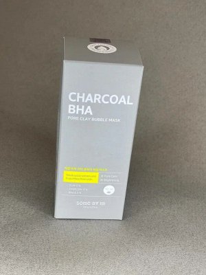 Some By Mi Charcoal BHA Pore Clay Bubble Mask Кислородная маска от чёрных точек с древесным углём 120гр