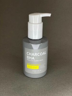 Some By Mi Charcoal BHA Pore Clay Bubble Mask Кислородная маска от чёрных точек с древесным углём 120 гр