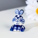 Сувенир &quot;Заяц пузо&quot;, гжель