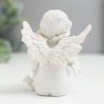 Сувенир полистоун &quot;Ангелочек с жемчужиной в раковине&quot; МИКС 7,5х5,8х7 см