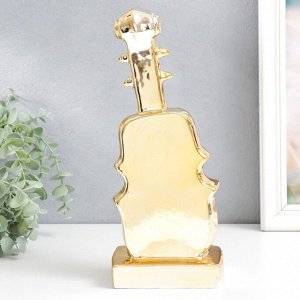 Сувенир керамика "Скрипка со смычком" золото 30х12х9 см