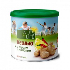 Кешью с перцем и лимоном Nuts for life, 115 г