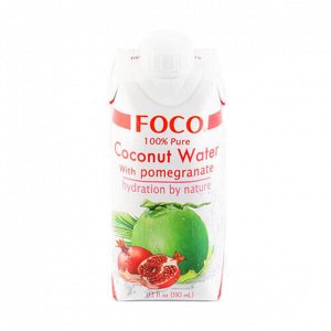 Кокосовая вода с соком граната FOCO, 330 мл