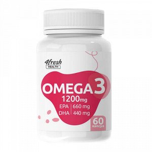 Омега-3 жирные кислоты 1200 мг, капсулы 4fresh HEALTH, 60 шт