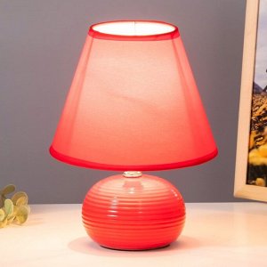 Настольная лампа "Саленто" Е14 40Вт красный 17х17х23 см