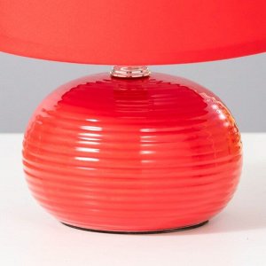Настольная лампа "Саленто" Е14 40Вт красный 17х17х23 см RISALUX