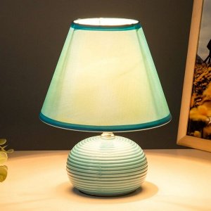 Настольная лампа "Саленто" Е14 40Вт голубой 17х17х23 см RISALUX