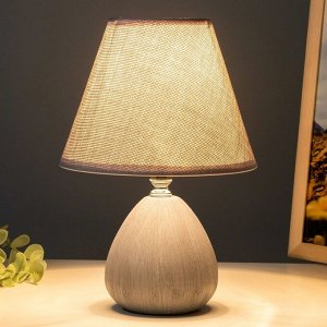 Настольная лампа "Эстель" Е27 40Вт серый 17х17х26 см RISALUX