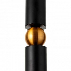 Светильник "Элит" 1хЕ14 40Вт черный-золото 6х6х130 см.