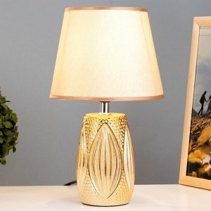 Настольная лампа Шелдон E14 40Вт золото 20х20х33 см RISALUX