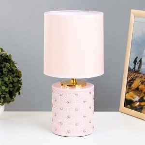Настольная лампа Катрина E14 40Вт розовый 15,5х15,5х33 см RISALUX