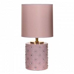 Настольная лампа Катрина E14 40Вт розовый 15,5х15,5х33 см RISALUX