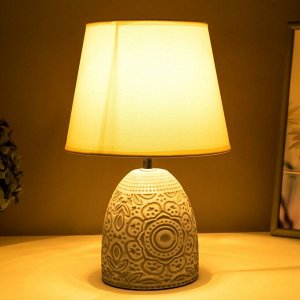 Настольная лампа "Инесса" Е14 40Вт серый 20х20х30 см RISALUX