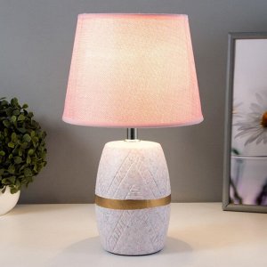 Настольная лампа "Изабелла" Е14 40Вт розовый 20х20х34 см RISALUX