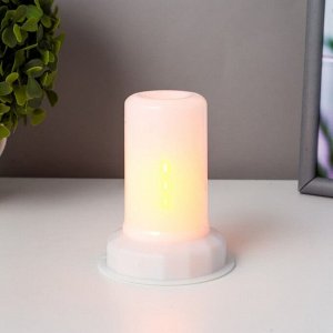 Светодиодная свеча, ночник LED RISALUX «Пламя свечи», от батареек 3xAG13, 7.5x7.5x9.5 см