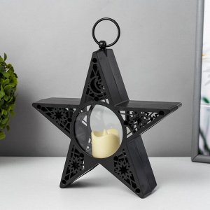 Ночник "Звезда со свечой" LED от батареек черный 19,5Х5Х19,5 см