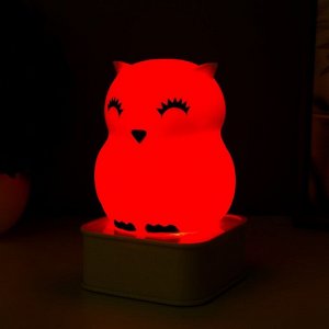 Ночник "Совушка" LED от USB/батареек 4хАА белый 9х9х15,5 см