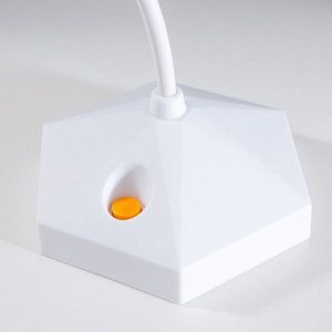 Лампа настольная "Гексагон" LED 1 режим 2Вт USB белый 12х12х41 см