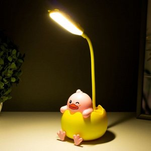 Настольная лампа "Утенок" LED 3Вт USB АКБ желто-розовый 9х9,2х22,7 см
