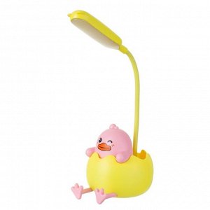 Настольная лампа "Утенок" LED 3Вт USB АКБ желто-розовый 9х9,2х22,7 см RISALUX