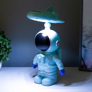 Настольная лампа "Космонавт и космолёт" LED USB АКБ МИКС 14,5х15х29,5 см RISALUX