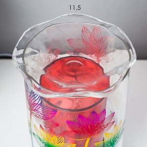 Аромасветильник сенсорный "Красочные цветы" G9 35Вт серебро 10,5х10,5х20 см