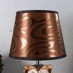 Настольная лампа "Ночная сова" Е14 40Вт шоколадно-серебристый 20х20х33 см
