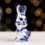 Сувенир &quot;Кролик Сказка&quot;, гжель, 7х3 см