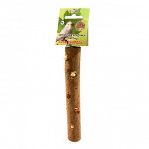 ВЫВОДИМ Одинарная древесная жердочка для птиц "Сила природы" длина 17 см, диаметр 1,8-2,5 см 1/1