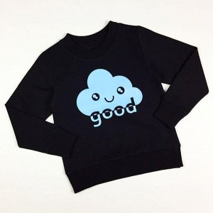 Свитшот детский "Good". Цвет черный