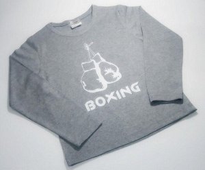 Лонгслив "Boxing". Цвет серый меланж
