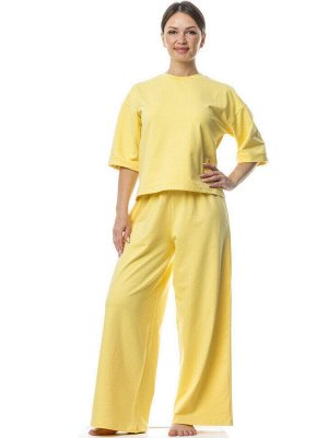 Женский костюм "Банан" (футболка + палаццо). Цвет банан
