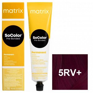 MATRIX Краситель перманентный яркие оттенки, 5RV+ светлый шатен красно-перламутровый+ 5.52, 90 мл