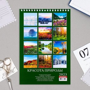 Календарь на пружине "Красота природы" 2023 год, 17х25 см