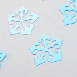 Заготовка из фоамирана "Снежинка", 3х3 см, голубой, набор 10шт