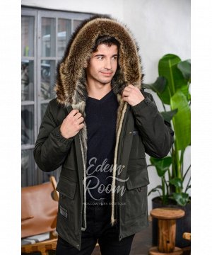 Зимняя мужская куртка - парка на мехе