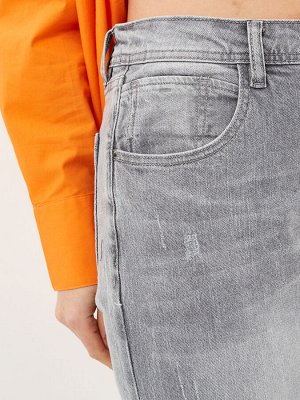 Женские джинсы бойфренды MT029C Серый