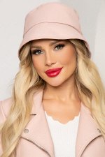 Панама из экокожи (пыльная роза) ПЭ4