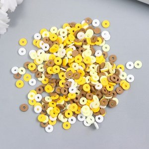 Бусины для творчества PVC "Колечки жёлтые" набор ? 330 шт 0,1х0,6х0,6 см